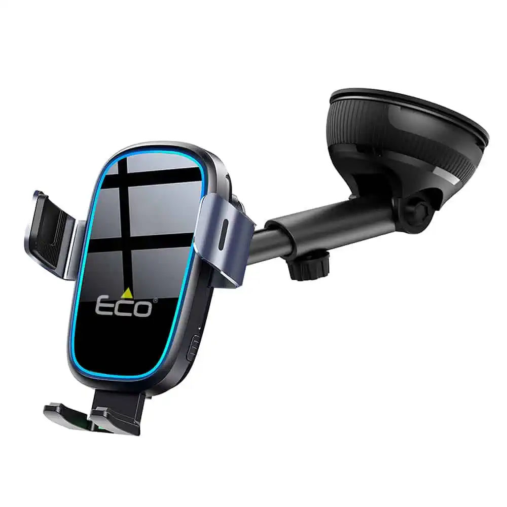 ECO WCH 320 – מטען אלחוטי עד 15W לדשבורד ושימשה ברכב עם זרוע טלסקופית
