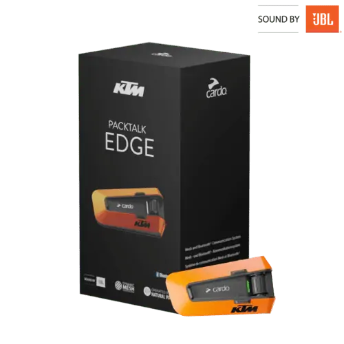 דיבורית קסדה Packtalk EDGE מבית cardo במיתוג KTM