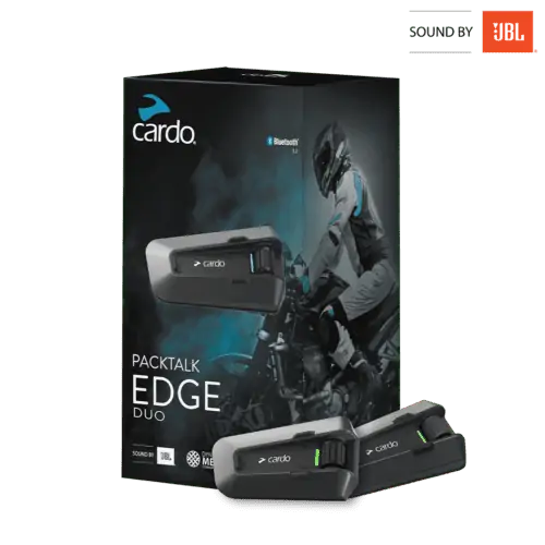זוג דיבוריות קסדה Packtalk EDGE Dou – מערכת שמע ואינטרקום מושלמת לזוג רוכבים